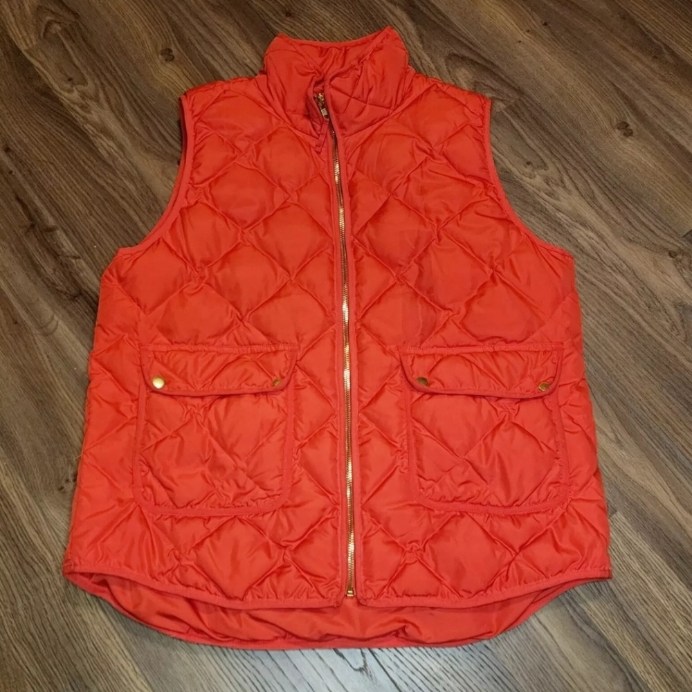 Vintage Woolrich Men's XL Red Duck Down Fill Puffer Vest Full Zip